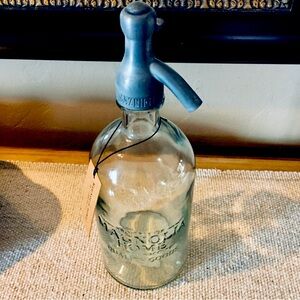 Magnolia Home decor glass seltzer bottle kitchen new tags Thanksgiving farmhouse